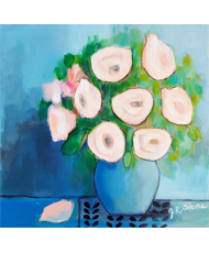 still life painting on canvas by painter Jennifer Rocco Stone