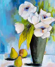 We're In Tune still life painting by Jennifer Rocco Stone